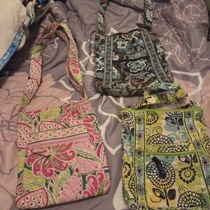 Vera Bradley Pink, Blue, and Green Floral Crossbody Bags